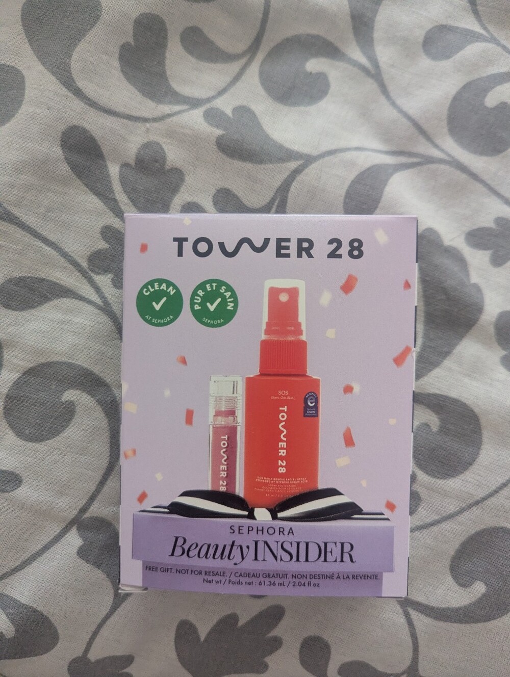 Tower 28 Birthday Gift From Sephora - SOS Spray And Lip Gloss In Pistachio